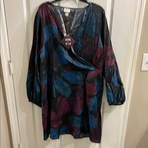 Ava & Viv Multicolor Long Sleeve Dress